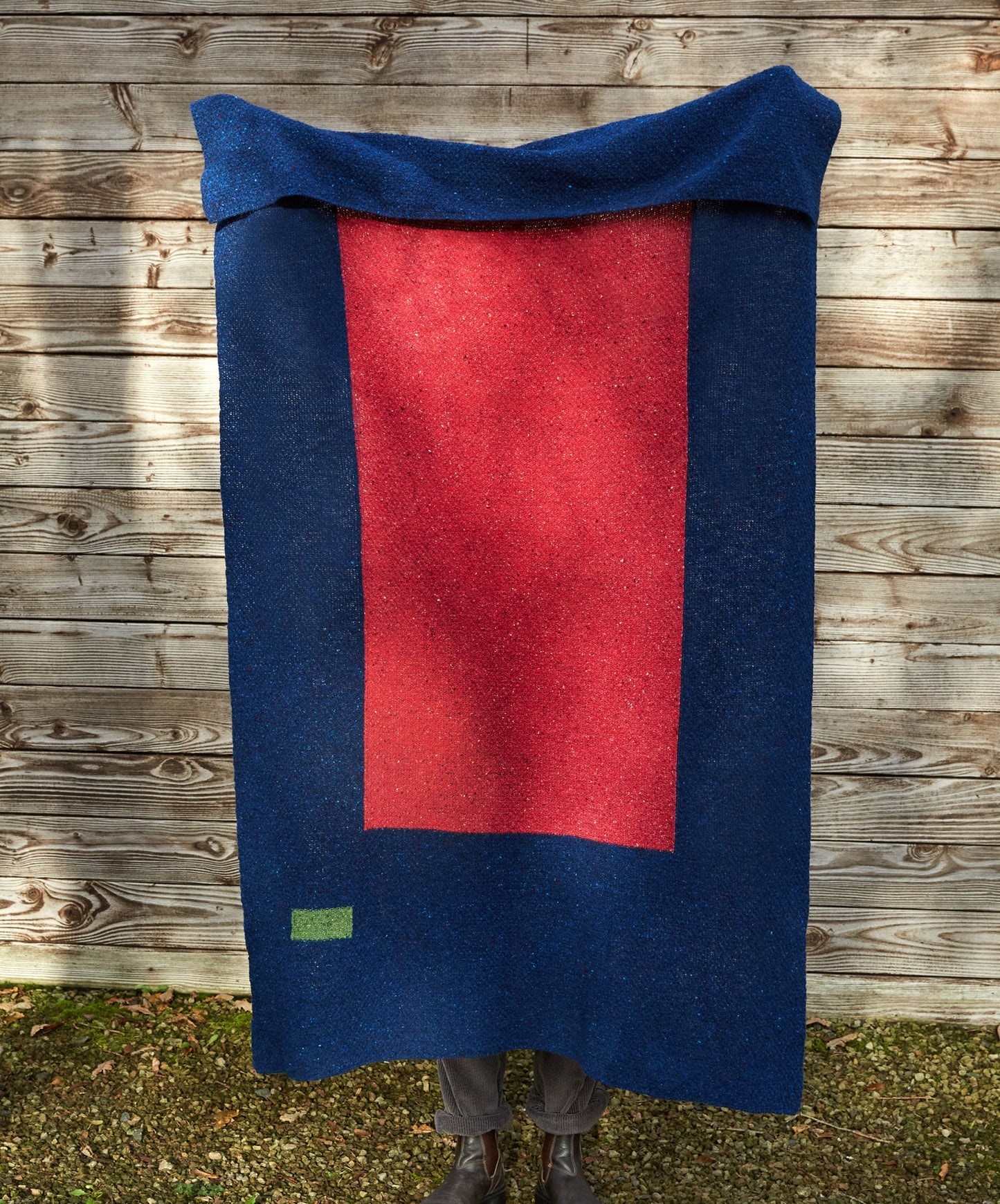 ‘Blocks’ Moss Stitch Blanket