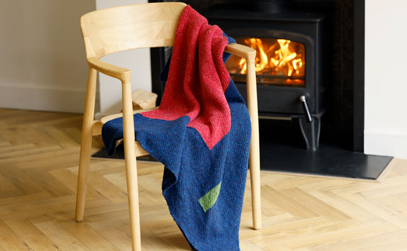 ‘Blocks’ Moss Stitch Blanket
